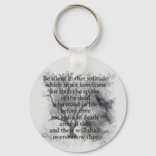 Edgar Allan Poe Spirits of the Dead Halloween Poem Key Ring