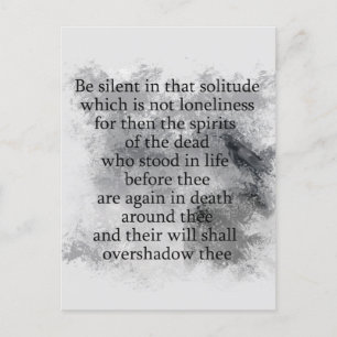 Edgar Allan Poe Spirits of the Dead Halloween Poem Postcard