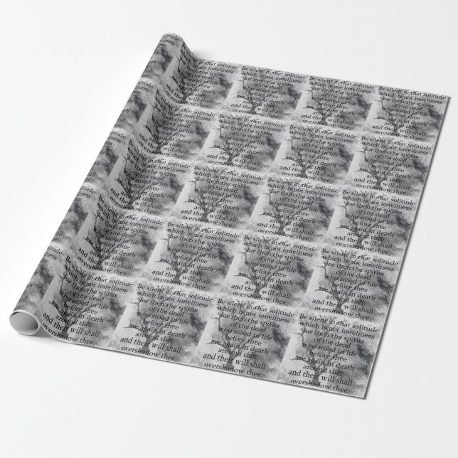 Edgar Allan Poe Spirits of the Dead Halloween Poem Wrapping Paper (Unrolled)