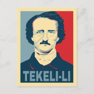 Edgar Allan Poe TEKELI-LI Hope Style Postcard