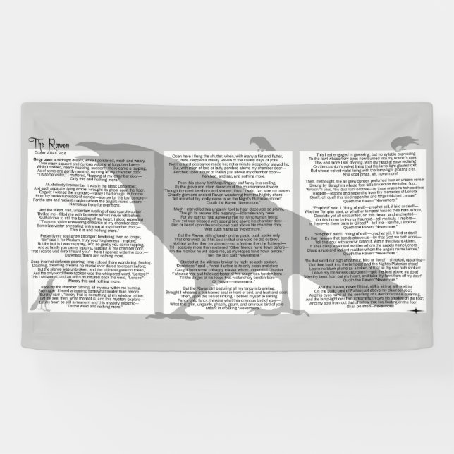 Edgar Allan Poe The Raven Banner (Horizontal)