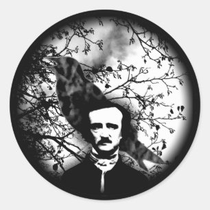 Edgar Allan Poe 'The Raven' Classic Round Sticker