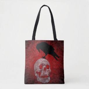 Edgar Allan Poe The Raven Gothic Design Tote Bag