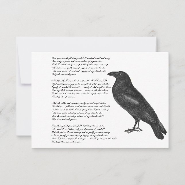 Edgar Allan Poe "The Raven" Greeting Card (Front)