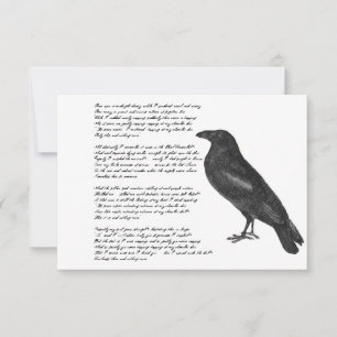 Edgar Allan Poe "The Raven" Greeting Card