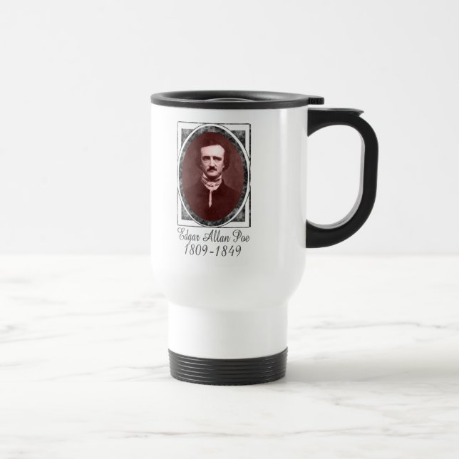 Edgar Allan Poe Travel Mug (Right)