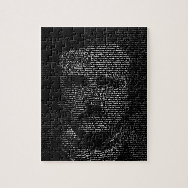 Edgar Allan Poe (TypeFace) Jigsaw Puzzle (Vertical)