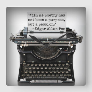 Edgar Allan Poe Wall Clock