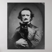 Edgar Allan Poe with The Black Cat