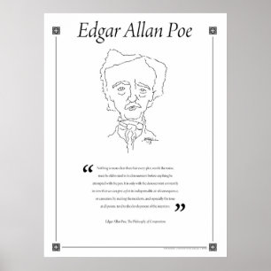 Edgar Allan Poe Writing Quote Poster
