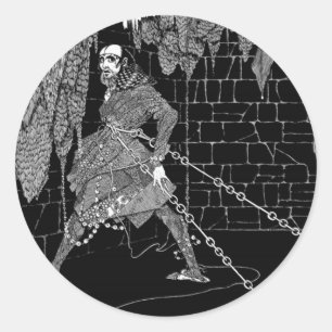 Edgar Allan Poe's Cask of Amontillado Classic Round Sticker