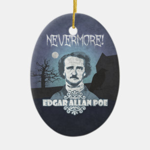 Edgar Allan Poe's Nevermore Ceramic Tree Decoration
