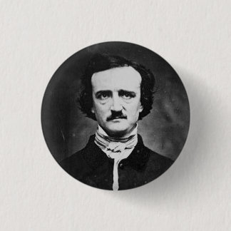 Edgar allen poe 3 cm round badge