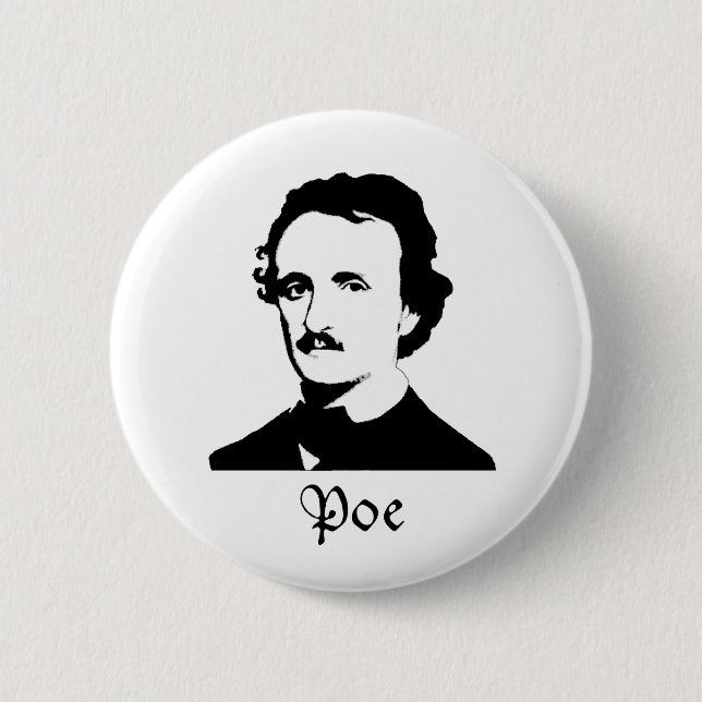 Edgar Allen Poe 6 Cm Round Badge (Front)