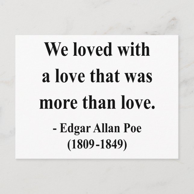 Edgar Allen Poe Quote 12a Postcard (Front)