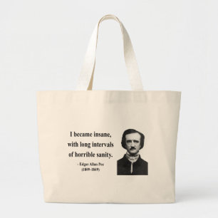 Edgar Allen Poe Quote 2b Large Tote Bag