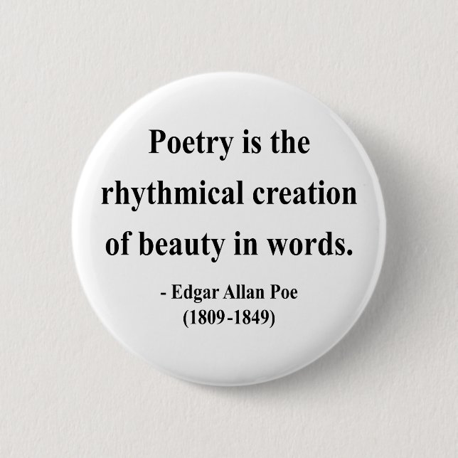 Edgar Allen Poe Quote 5a 6 Cm Round Badge (Front)