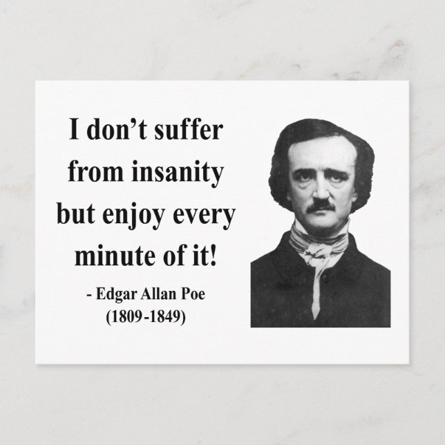 Edgar Allen Poe Quote 6b Postcard (Front)