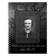Edgar Allen Poe Quote Creepy Forest Black/Gray