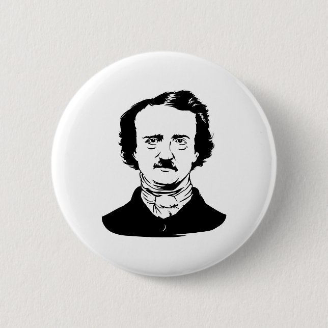 Edgar Allen Poe Raven 6 Cm Round Badge (Front)