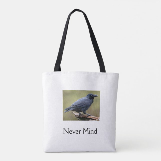 Edgar Allen Poe Raven Never Mind Tote (Back)