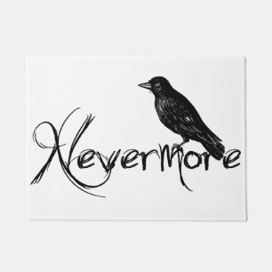 Edgar Allen Poe Raven Nevermore Halloween Doormat