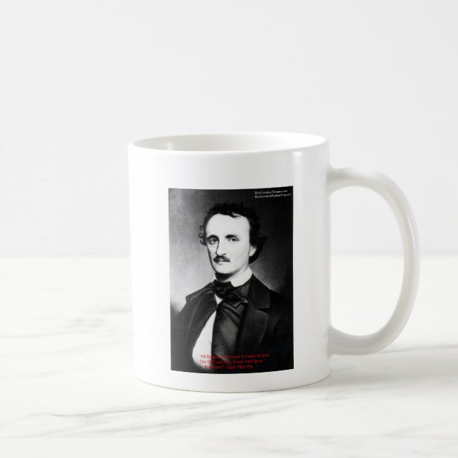 Edgar Allen Poe "Religion Is" Wisdom Quote Gifts Coffee Mug (Right)