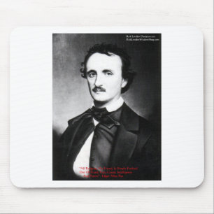Edgar Allen Poe "Religion Is" Wisdom Quote Gifts Mouse Mat