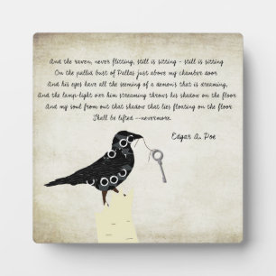 Edgar Allen Poe Table Decor Plaque