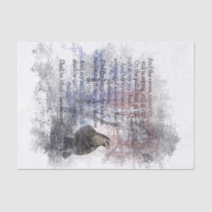 Edgar Allen Poe The Raven Bird Halloween Poem Tissue Paper