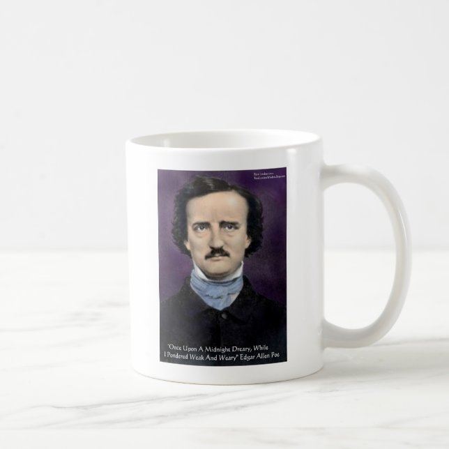 Edgar Allen Poe "The Raven" Quote Gifts & Cards Coffee Mug (Right)