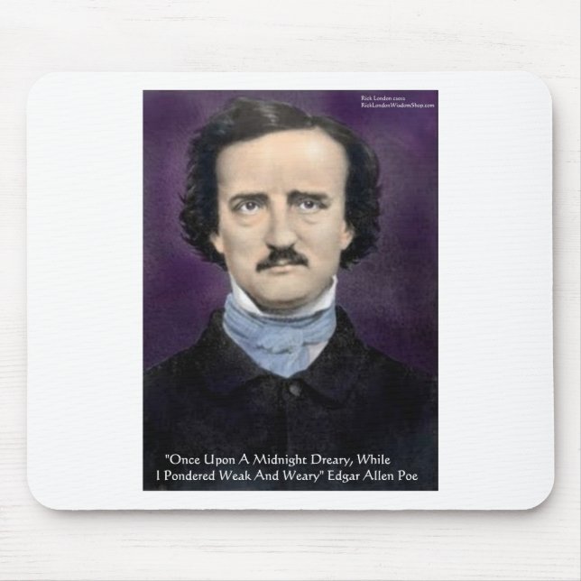 Edgar Allen Poe "The Raven" Quote Gifts & Cards Mouse Mat (Front)