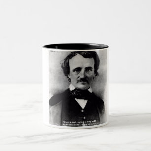 Edgar Allen Poe "Weep Alone" Love Quote Gifts Two-Tone Coffee Mug
