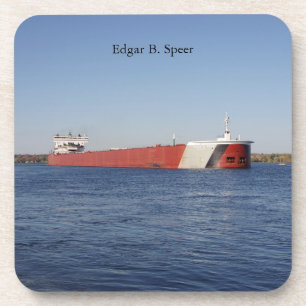 Edgar B. Speer plastic coaster