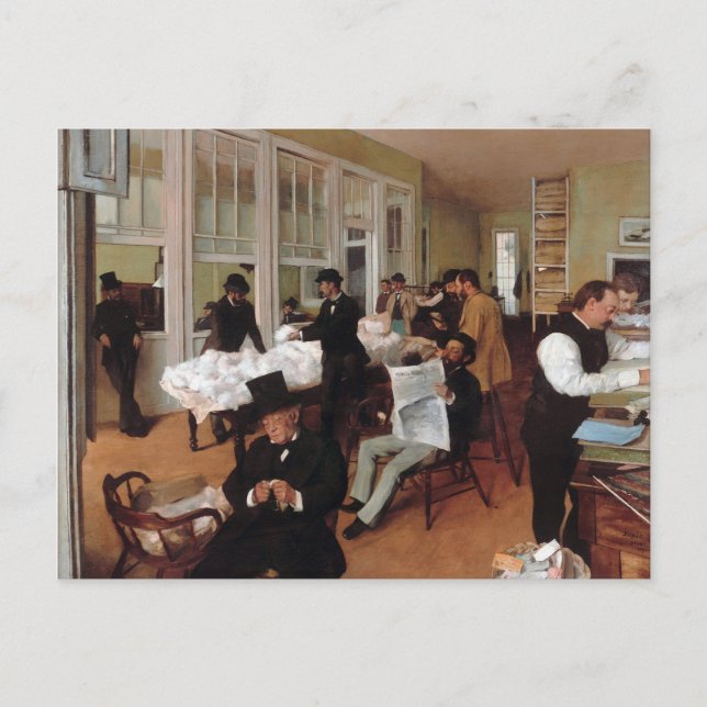 EDGAR DEGAS- A cotton office in New Orleans 1873 Postcard (Front)