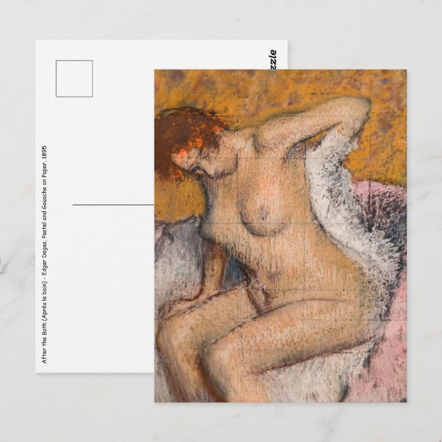 Edgar Degas - After the Bath Postcard (Front/Back)