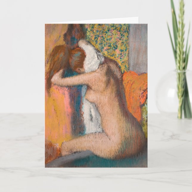 Edgar Degas - After the Bath, Woman Wiping Neck Card (Front)