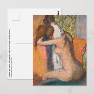 Edgar Degas - After the Bath, Woman Wiping Neck Postcard