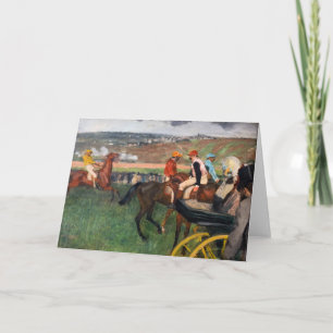 Edgar Degas - At the Races Card
