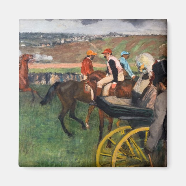 Edgar Degas - At the Races Magnet (Front)