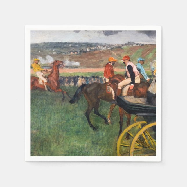 Edgar Degas - At the Races Napkin (Front)