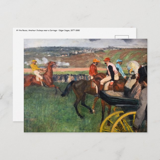 Edgar Degas - At the Races Postcard (Front/Back)
