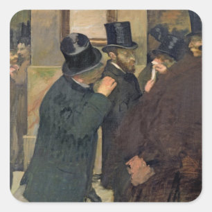 Edgar Degas At the Stock Exchange, c.1878-79 Square Sticker