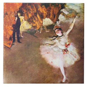 Edgar Degas - Ballerina painting Tile