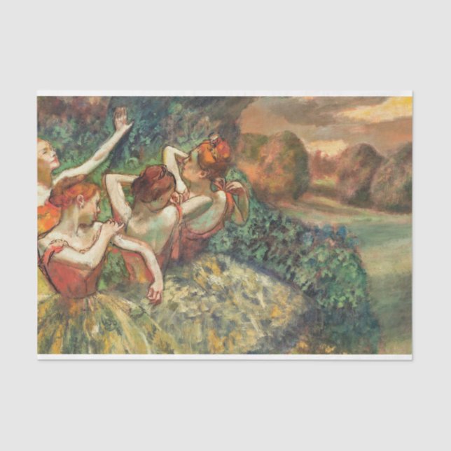 Edgar Degas Ballet Ballerina Art Print Tissue Paper (Front)