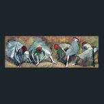 Edgar Degas - Ballet Dancers Tying Shoes Poster<br><div class="desc">Oil on canvas from 1883 shows group of ballet dancers in blue tutus lacing up their shoes.</div>