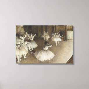 Edgar Degas – Ballet Rehearsal on Stage Canvas Print