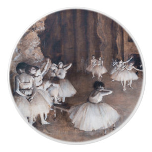 Edgar Degas - Ballet Rehearsal on Stage Ceramic Knob
