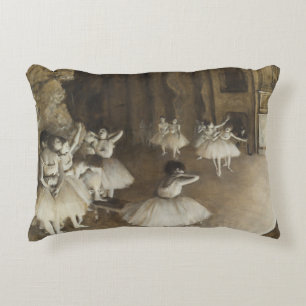 Edgar Degas – Ballet Rehearsal on Stage Decorative Cushion