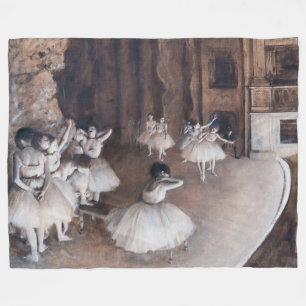 Edgar Degas - Ballet Rehearsal on Stage Fleece Blanket